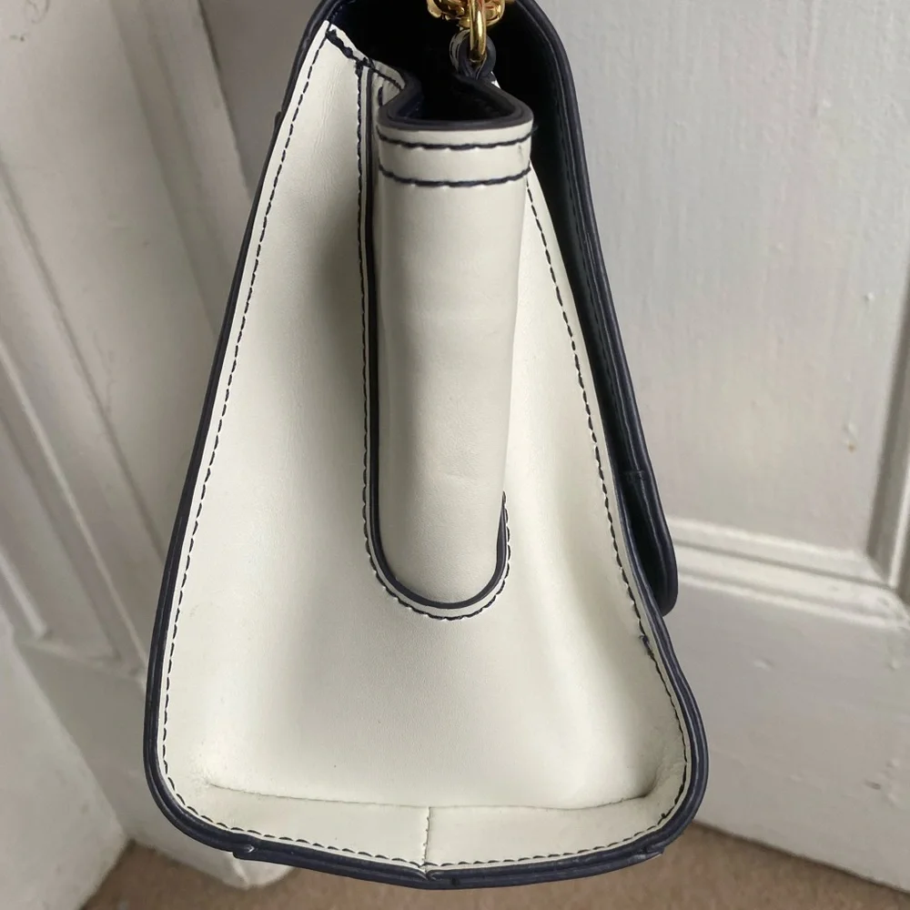 Zac Posen Eartha Iconic Top Handle Navy/White - Picture 5 of 15